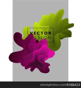 Vector abstract color cloud. Liquid ink splash. Background for banner, card, poster, web design