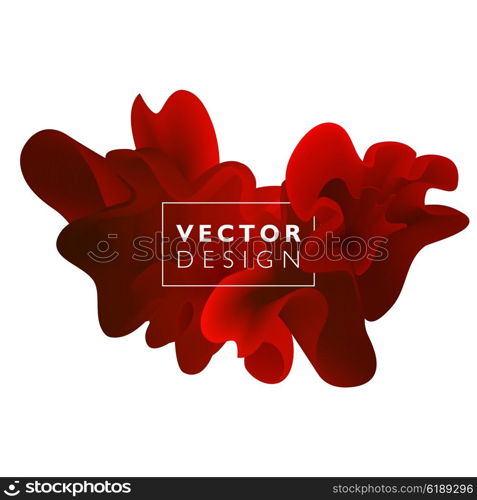 Vector abstract color cloud. Liquid ink splash. Background for banner, card, poster, web design