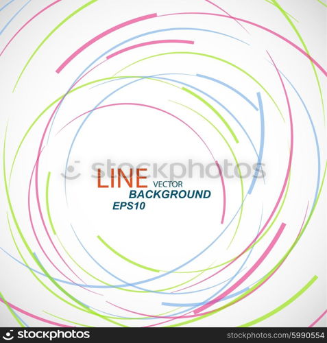 Vector abstract color line and circle background.. Vector abstract color line and circle background