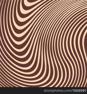 Vector abstract color lines pattern. Waves background with distortion effect. Optical illusion. Vector abstract waves lines background