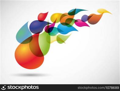 Vector abstract colored background with drops