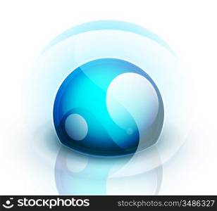 Vector abstract colored glossy shapes