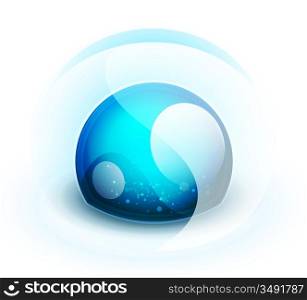 Vector abstract colored glossy shapes