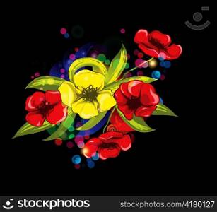 vector abstract colorful floral background