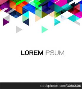 Vector abstract colorful gradient and modern overlapping geometric template on white background and space for text on below position.