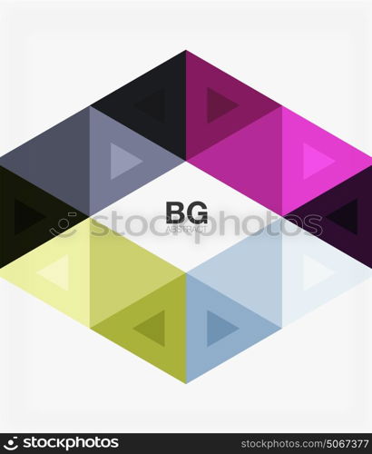 Vector abstract colorful triangle repetition. Vector abstract colorful triangle repetition. Vector template background for workflow layout, diagram, number options or web design