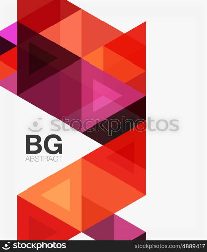 Vector abstract colorful triangle repetition. Vector template background for workflow layout, diagram, number options or web design