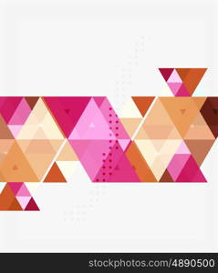 Vector abstract colorful triangle repetition. Vector template background for workflow layout, diagram, number options or web design