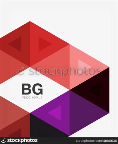 Vector abstract colorful triangle repetition. Vector template background for workflow layout, diagram, number options or web design