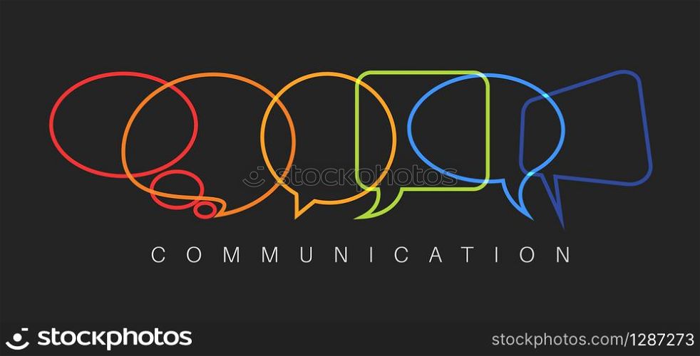 Vector abstract Communication concept illustration - dark communication version. Vector abstract Communication concept illustration