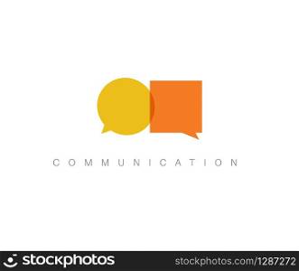 Vector abstract Communication concept illustration - two speech bubbles. Vector abstract Communication concept illustration