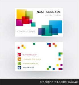 Vector Abstract concept of network. Business card