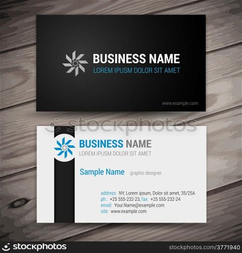 Vector abstract creative business cards (set template)
