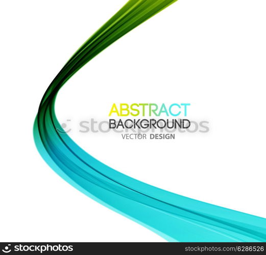 Vector Abstract curved lines background. Template brochure design