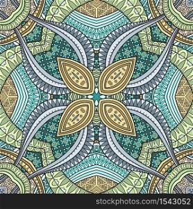 Vector abstract decorative color ethnic hand drawn seamless pattern. Vector abstract ethnic hand drawn seamless pattern