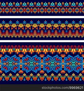 Vector abstract decorative ethnic ornamental illustration. Bright colors stripes. Vector abstract decorative ethnic ornamental stripes