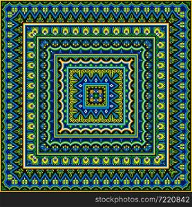 Vector abstract decorative ethnic ornamental illustration. Color napkin. Vector abstract decorative ethnic ornamental illustration