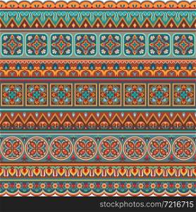 Vector abstract decorative ethnic ornamental illustration. Monochrome seamless pattern. Vector abstract decorative ethnic ornamental illustration.