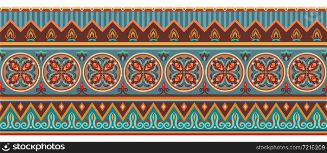 Vector abstract decorative ethnic ornamental illustration. Stripe background. Vector abstract decorative ethnic ornamental illustration