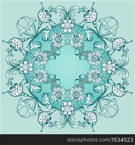Vector abstract decorative floral ethnic ornamental illustration.. Vector floral ethnic ornamental illustration.