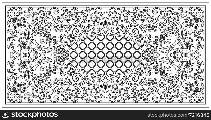 Vector abstract decorative line art nature ethnic ornamental background.. Vector abstract decorative line art ethnic ornamental background.