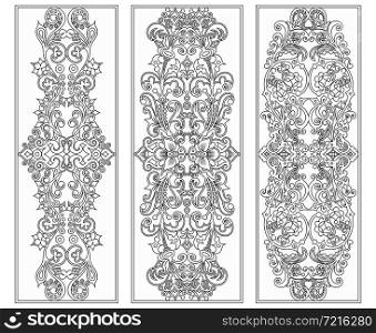 Vector abstract decorative nature ethnic ornamental elements set.. Vector decorative nature ethnic ornamental elements set.