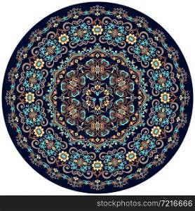 Vector abstract decorative round floral ethnic ornamental illustration. Vector abstract decorative round floral ethnic illustration