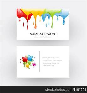 Vector Abstract design, concept of painter. Business card