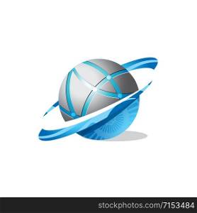 Vector abstract earth globe logo design. Abstract globe logo template.