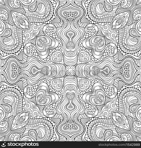 Vector abstract ethnic hand drawn decorative seamless pattern. Vector abstract ethnic hand drawn seamless pattern