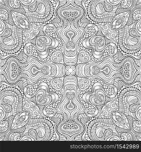 Vector abstract ethnic hand drawn decorative seamless pattern. Vector abstract ethnic hand drawn seamless pattern