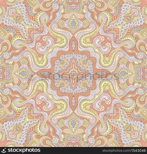 Vector abstract ethnic nature color hand drawn seamless pattern. Vector abstract ethnic hand drawn seamless pattern