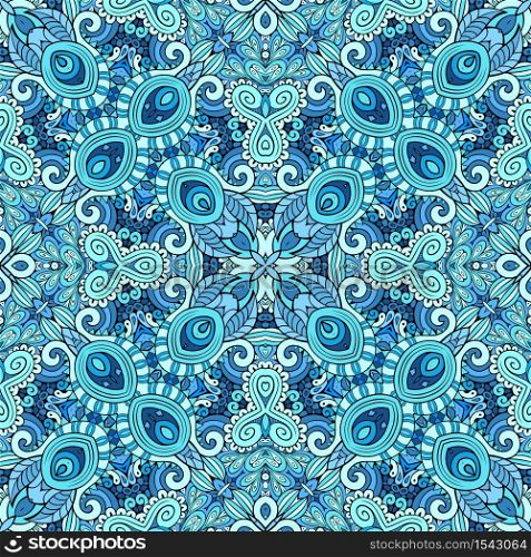 Vector abstract ethnic nature hand drawn color seamless pattern. Vector ethnic hand drawn color seamless pattern
