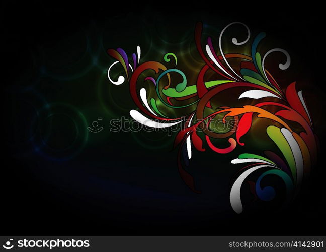 vector abstract floral background