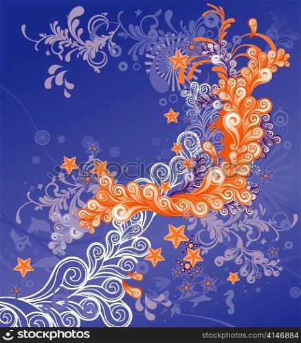 vector abstract floral background