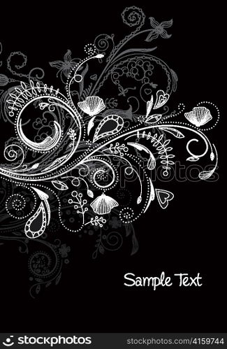 vector abstract floral background