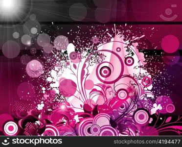 vector abstract floral background