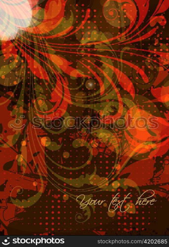 vector abstract floral background