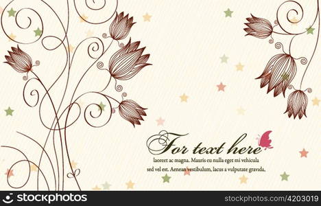 vector abstract floral background