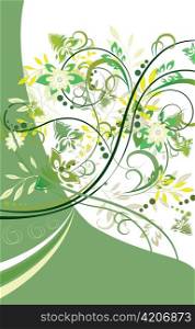 vector abstract floral background, element for design