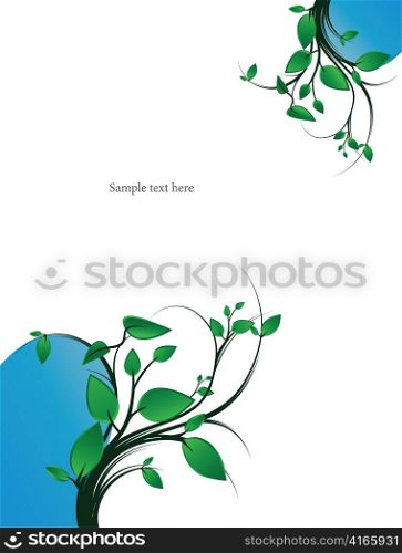 vector abstract floral background with space for text