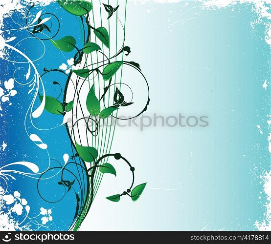 vector abstract floral background with space for text