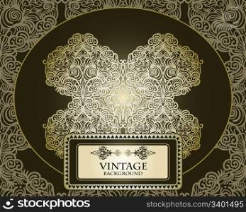 vector abstract floral pattern, vintage, place for your text, seamless at the background
