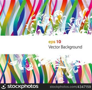 vector abstract floral with colorful background