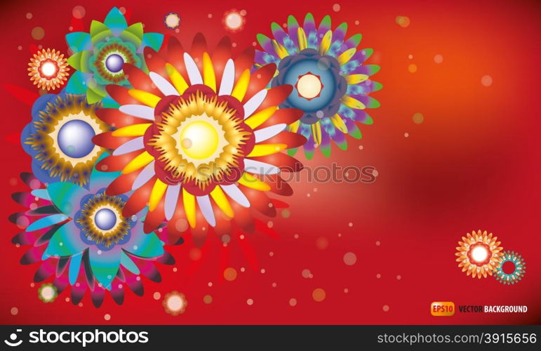 Vector abstract flower background