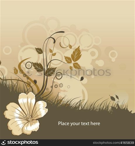 vector abstract flower with circles