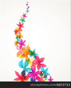Vector Abstract flowers. vector illustration background with colored abstract flowers
