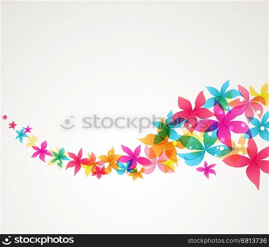 Vector Abstract flowers. vector illustration background with colored abstract flowers