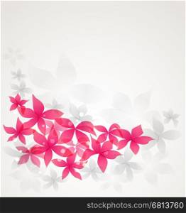 Vector Abstract flowers. Vector illustration background with colored abstract flowers