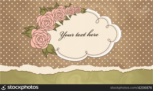 vector abstract frame with floral